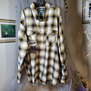 Dixxon Flannel Shirt Men's 5X Tartan Plaid 13 Highway Long Sleeve Full Snap NWT
